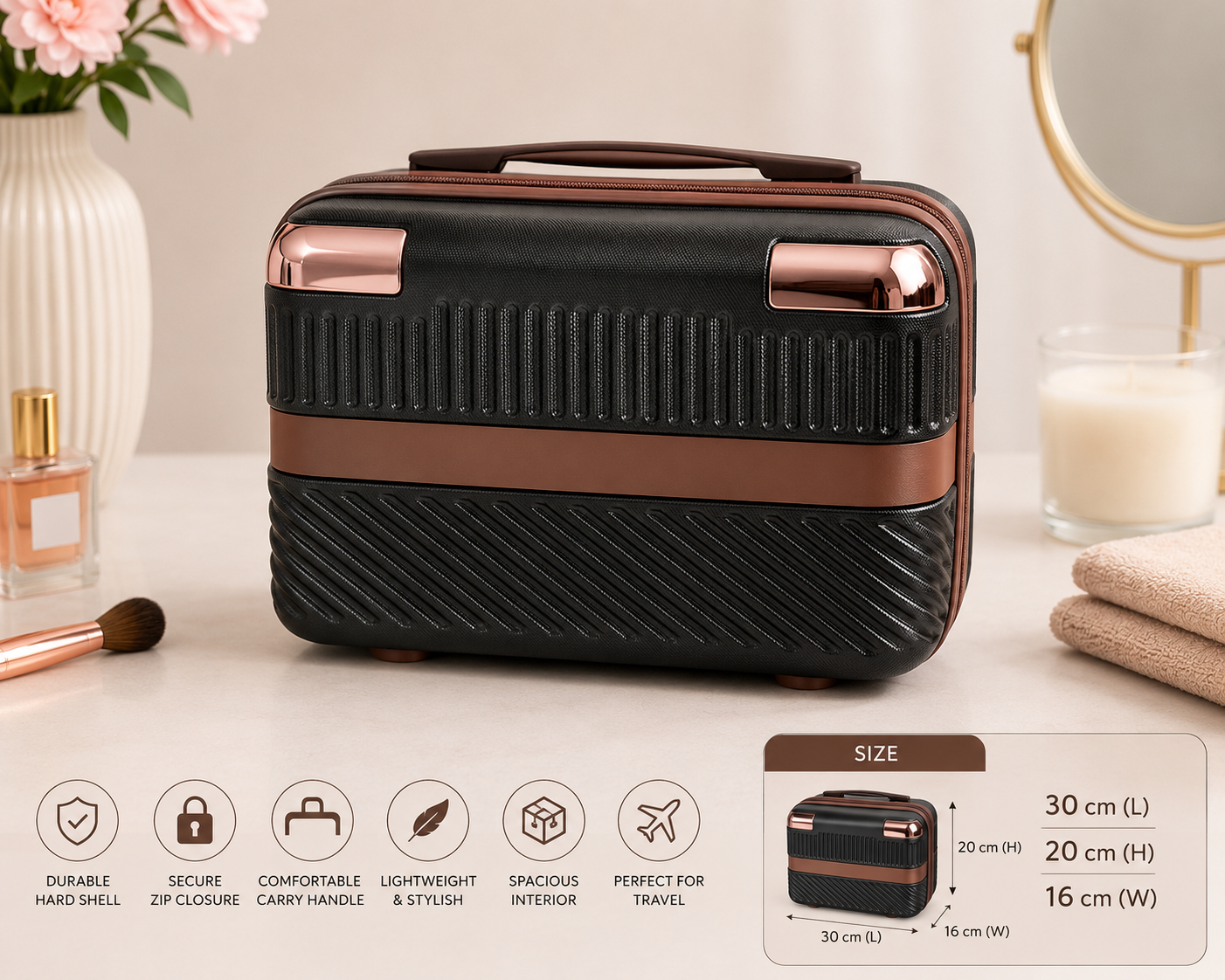 Hard Cover Vanity Case