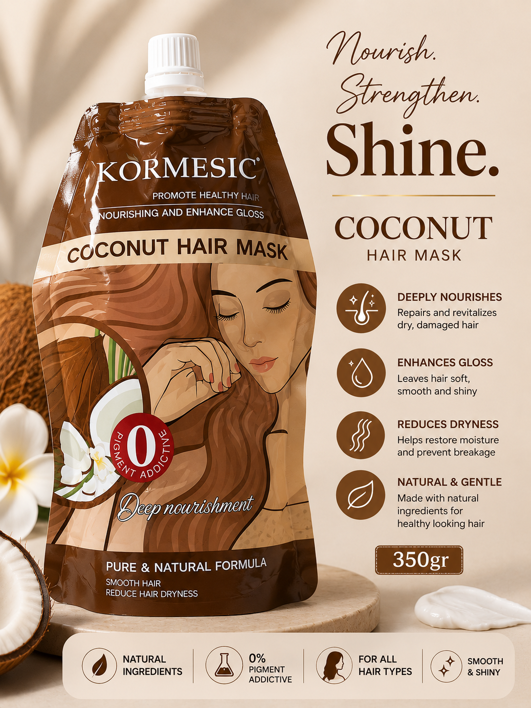 KORMESIC Coconut Hair Mask – 350g