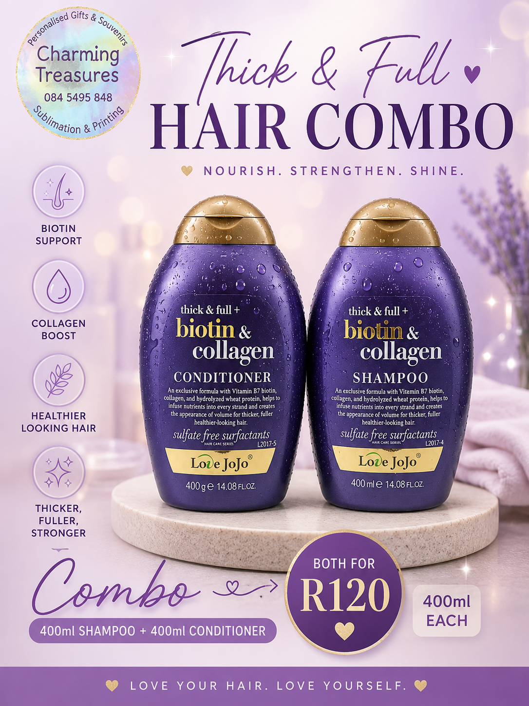 Love JoJo Hair Care Combo – 400ml Shampoo & 400ml Conditioner