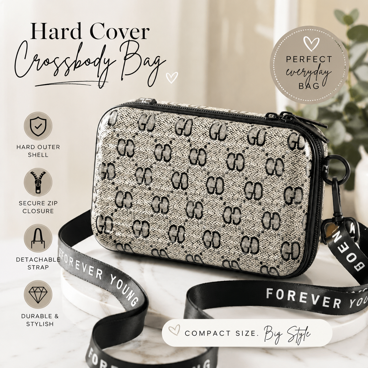 Hard Cover Crossbody Bag