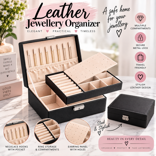 Large Leather Jewellery Organizer