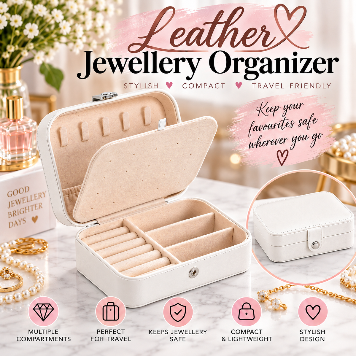 Leather Jewellery Organizer