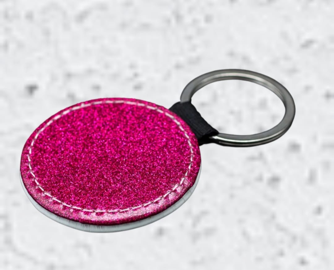 Personalised PU Leather Keyrings - round / square (Buy 10 get 10% off)
