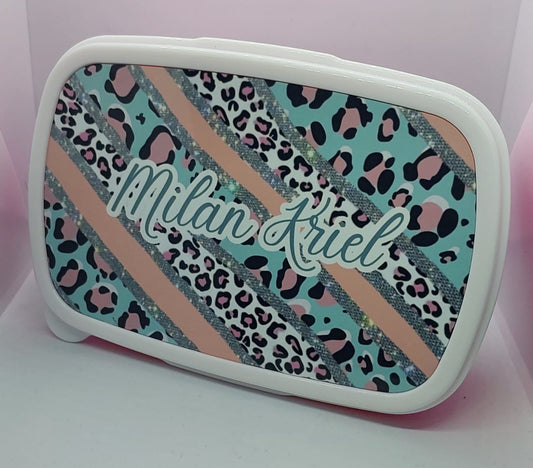 Custom Printed Lunchbox – Pink, Blue, or Green
