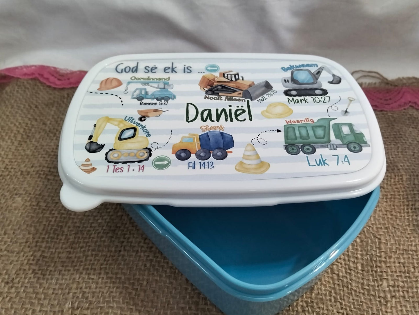 Custom Printed Lunchbox – Pink, Blue, or Green