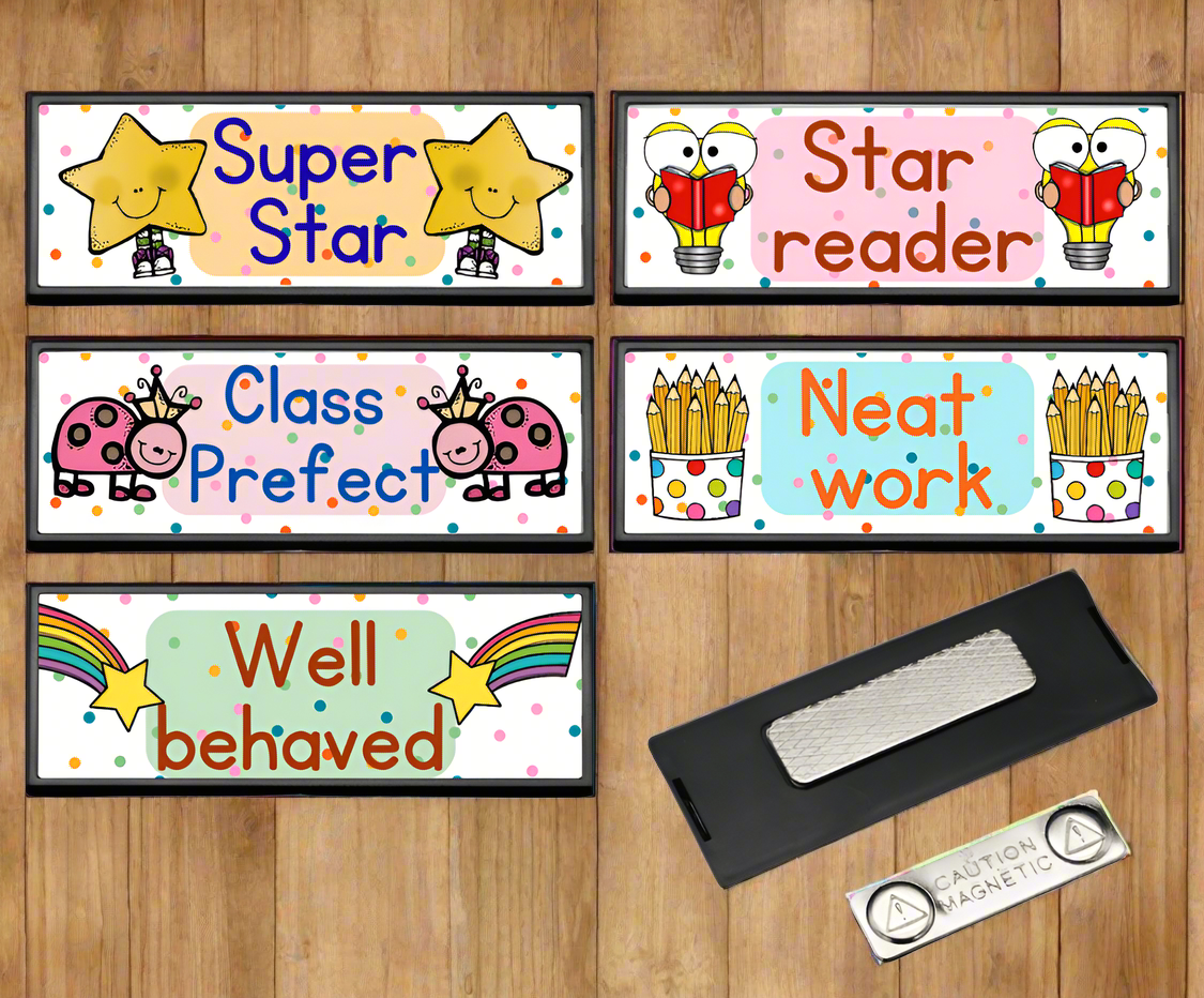 Magnetic Name Badges /Classroom Reward Badges