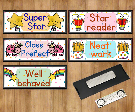 Magnetic Name Badges /Classroom Reward Badges