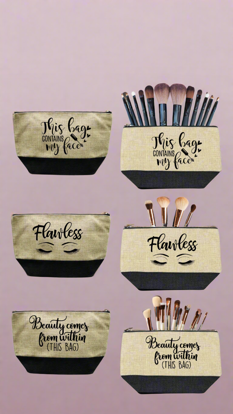 Personalized Canvas Makeup Bag – Stylish, Durable & Customisable!