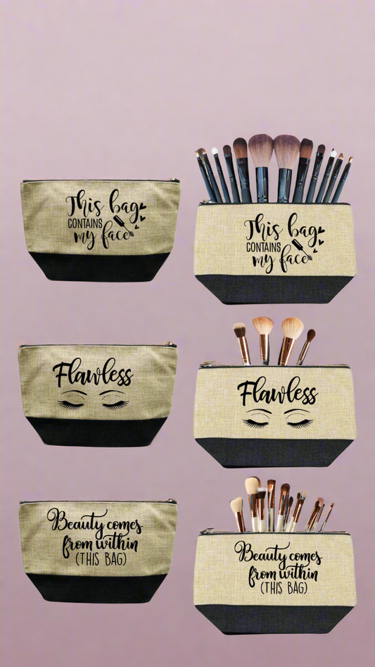Personalized Canvas Makeup Bag – Stylish, Durable & Customisable!