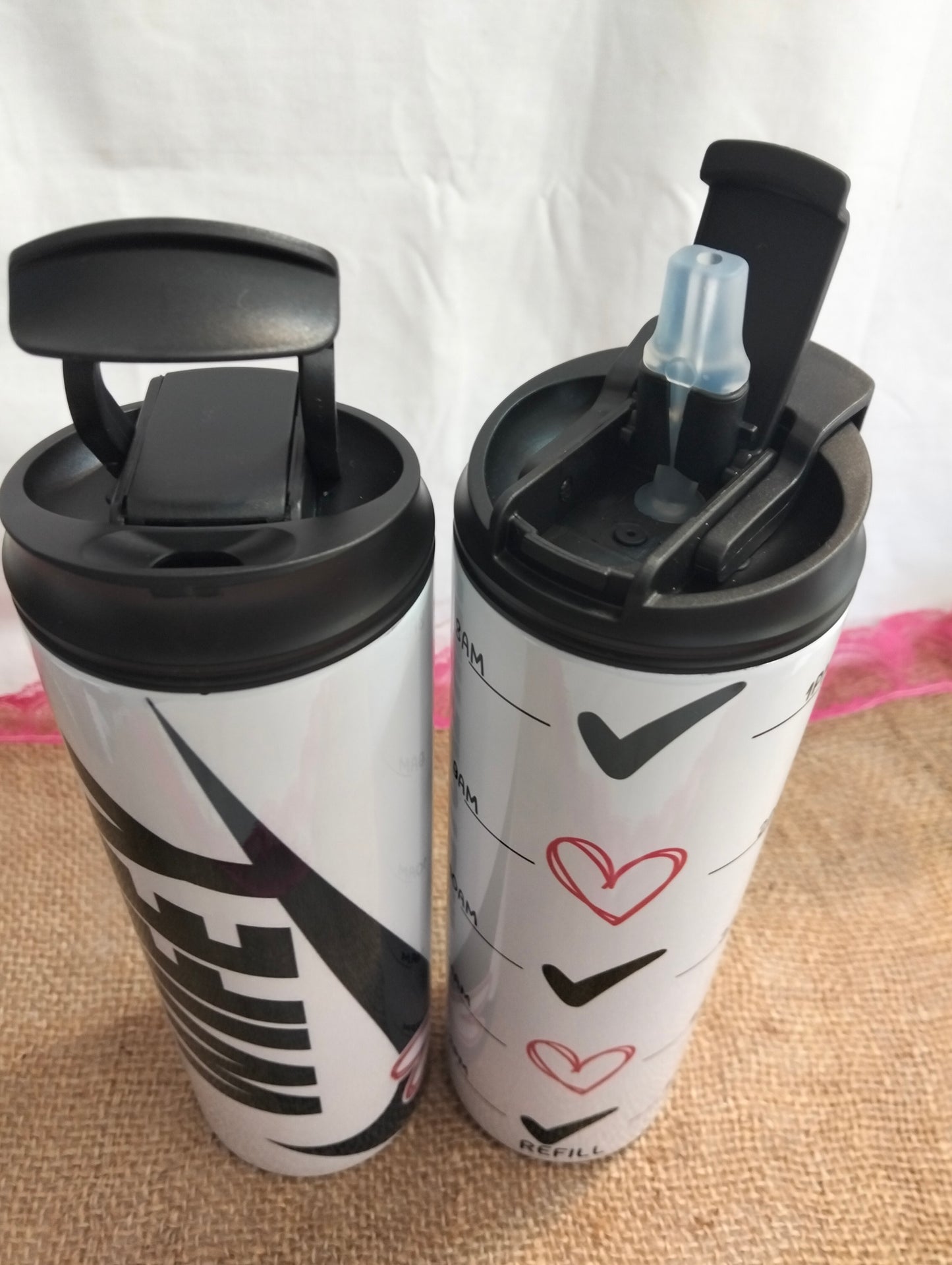 Hubby & Wifey 570ml Skinny Tumbler Combo – Double-Walled Stainless Steel ❤️